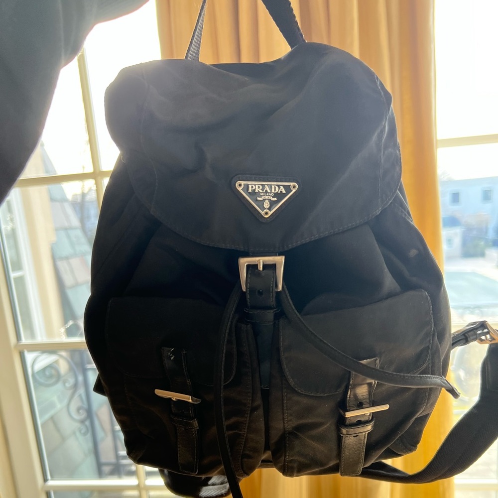 Authentic Prada Small Nylon Backpack Black - image 1